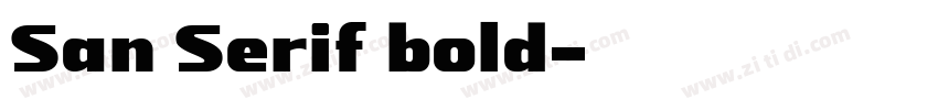 San Serif bold字体转换